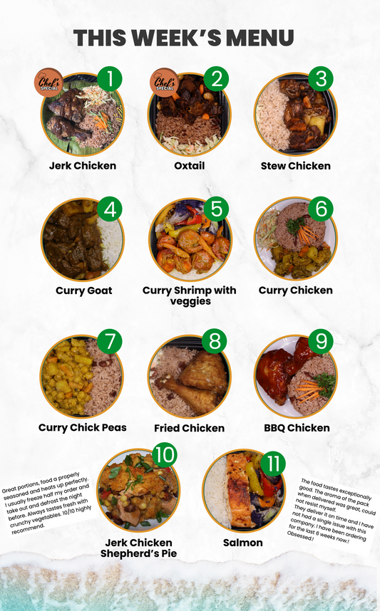 BUY 5 (+1 FREE) JAMAICAN MEAL PLAN